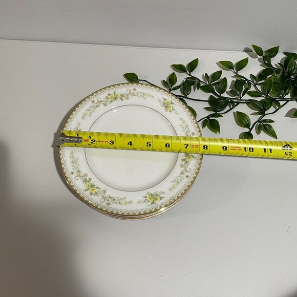 Mikasa Greenbriar L2014Fine China Dinner Plate7.75"Yellow Floral Gold Trim Japan - Picture 9 of 9